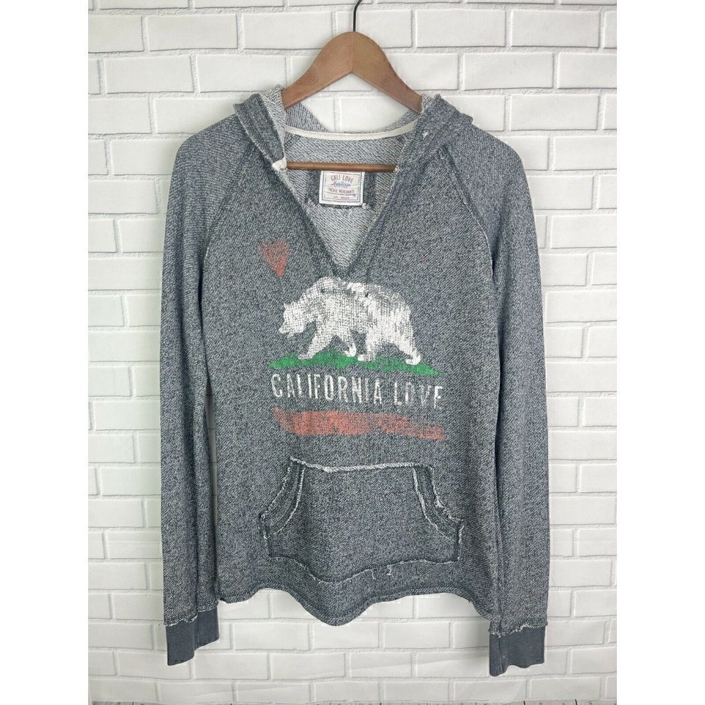 Cali Love Heritage Pacific Merchants Heather Blue Hoodie‎ Sweater Women's Medium